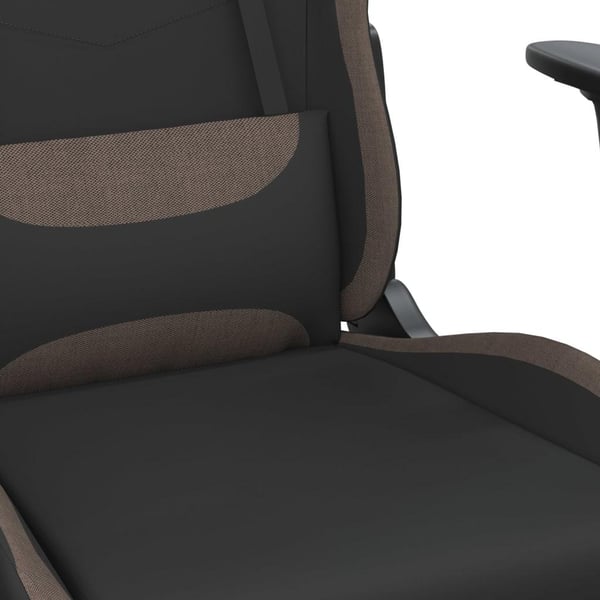 vidaXL gamingstol med massagefunktion stof sort og gråbrun