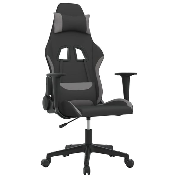 vidaXL gamingstol med massagefunktion sort og lysegrå