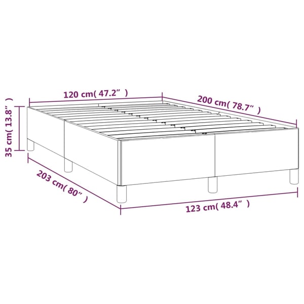 vidaXL sengeramme 120x200 cm stof mørkegrå