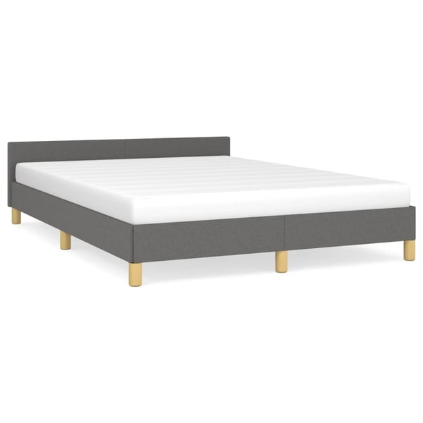 vidaXL sengeramme uden madras 140x190 cm stof mørkegrå