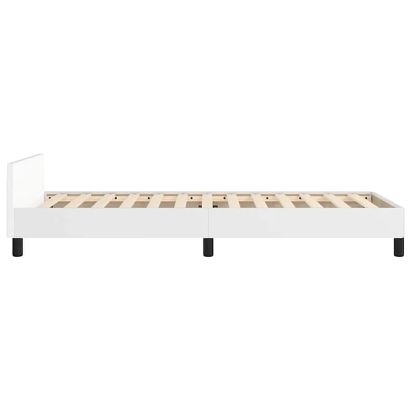 vidaXL sengeramme med sengegavl 80x200 cm kunstlæder hvid