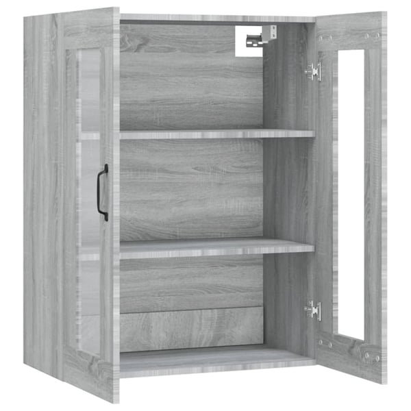 vidaXL Riippuva seinäkaappi harmaa Sonoma 69,5x34x90 cm