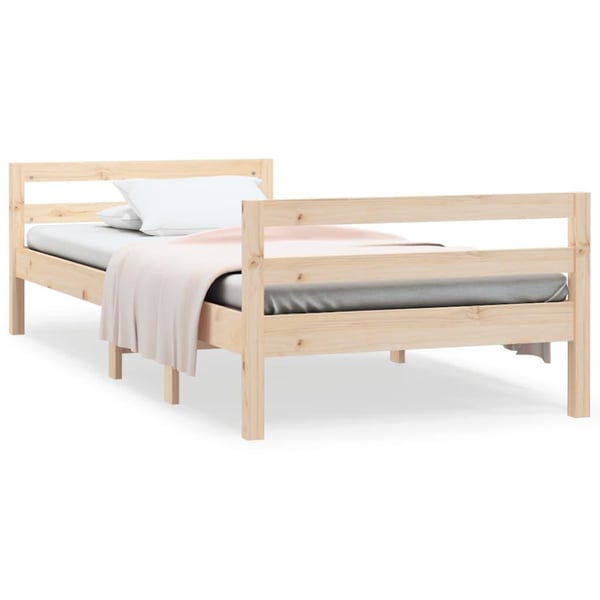 vidaXL Sengeramme uten madrass 90x200 cm heltre furu