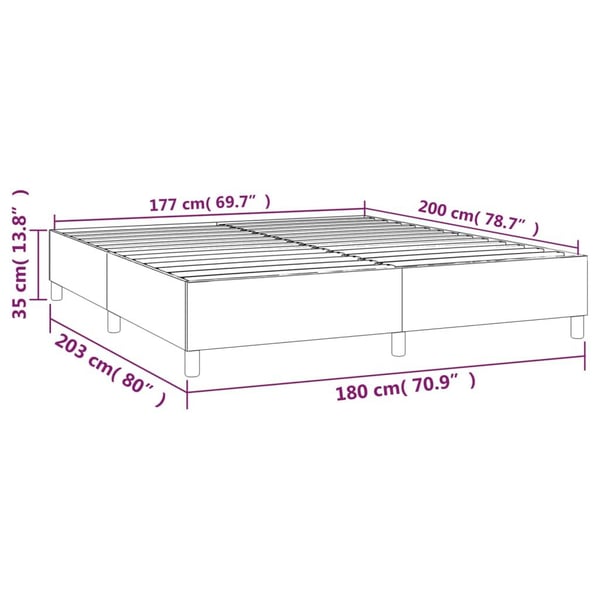 vidaXL Boxspring sengeramme 180x200 cm stof sort