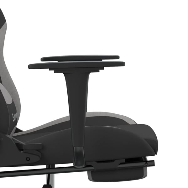 vidaXL gamingstol med massagefunktion + fodstøtte stof sort og lysegrå