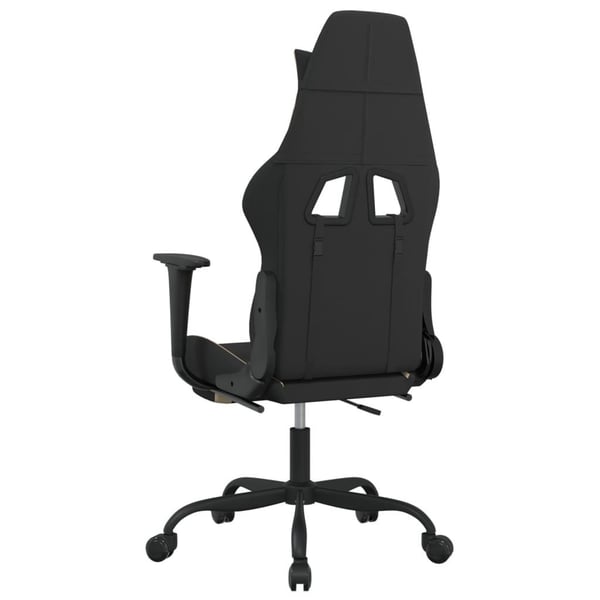 vidaXL gamingstol med massagefunktion + fodstøtte stof sort og creme