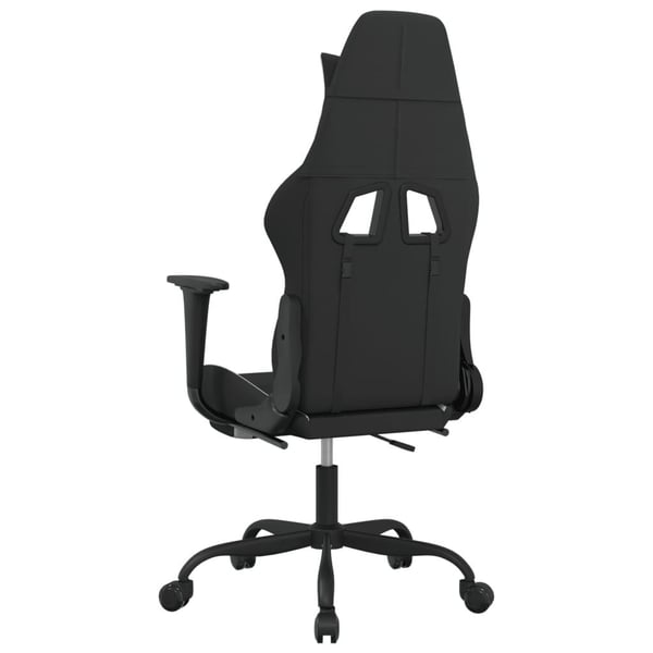 vidaXL gamingstol med massagefunktion + fodstøtte stof sort og hvid