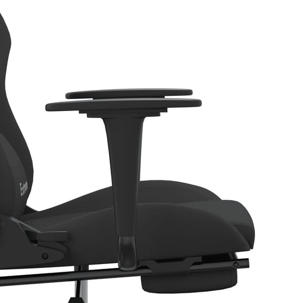 vidaXL Gamingstol med fotstöd och massage svart konstläder