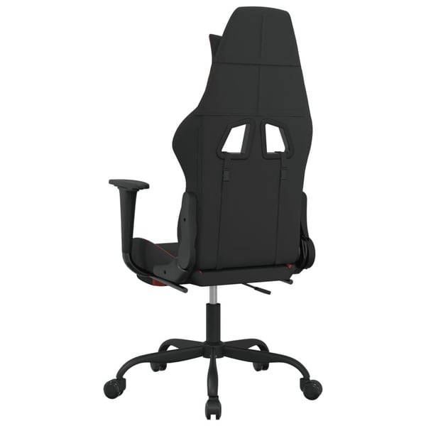 vidaXL gamingstol med massagefunktion + fodstøtte stof sort og rød