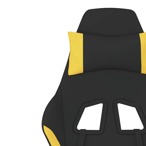 vidaXL gamingstol med massagefunktion + fodstøtte stof sort og gul