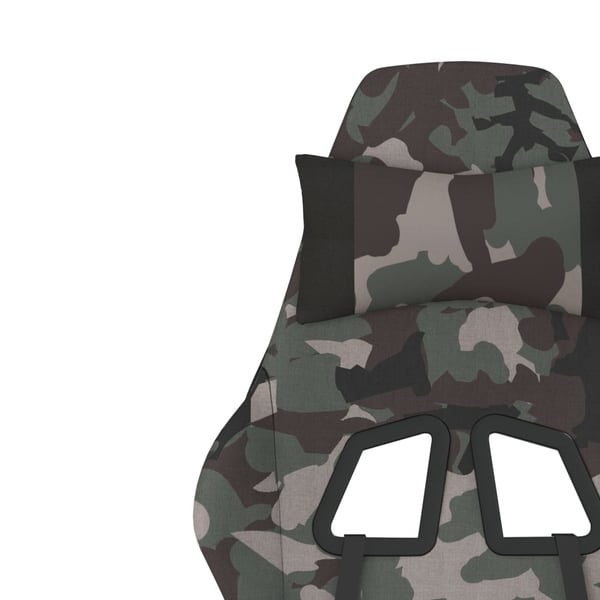 vidaXL gamingstol med massagefunktion + fodstøtte stof sort camouflage