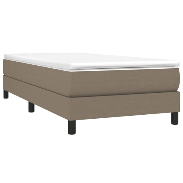 vidaXL Boxspring sengeramme 80x200 cm stof gråbrun