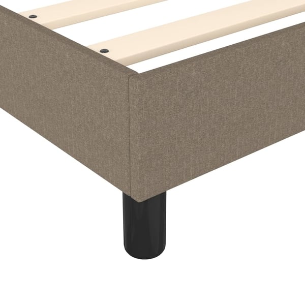 vidaXL Boxspring sengeramme 80x200 cm stof gråbrun