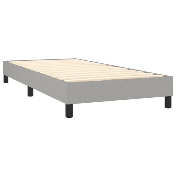 vidaXL Boxspring sengeramme Lysegrå 80x200 cm Stof