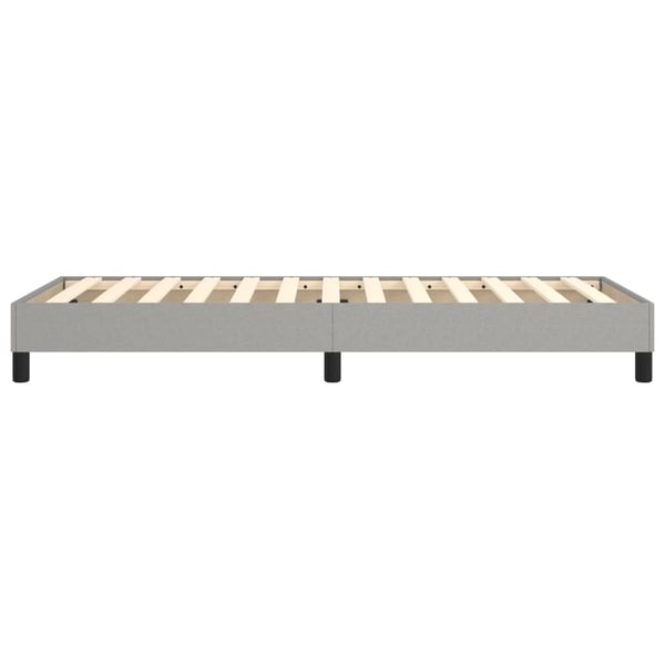 vidaXL Boxspring sengeramme Lysegrå 80x200 cm Stof