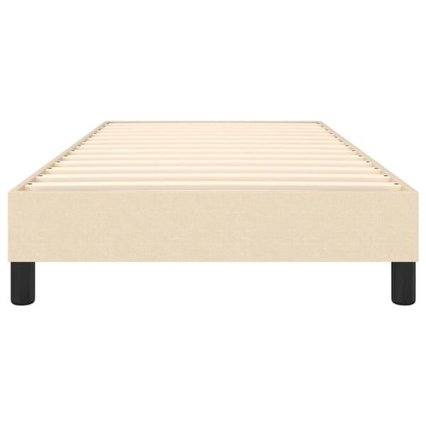 vidaXL Boxspring sengeramme 80x200 cm stof cremefarvet