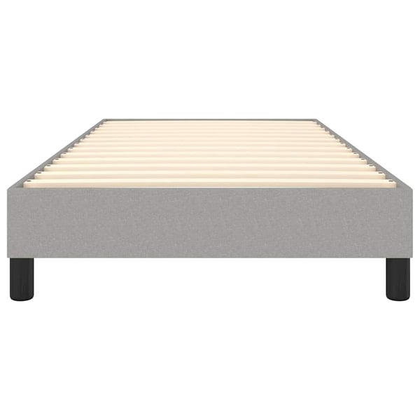 vidaXL Boxspring sengeramme Lysegrå 90x200 cm Stof