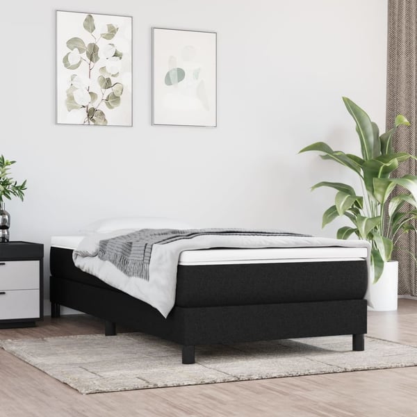 vidaXL Boxspring sengeramme 90x200 cm stof sort