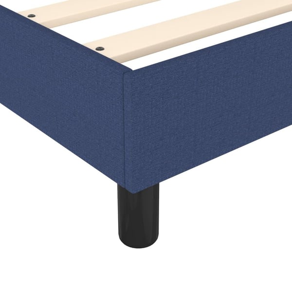 vidaXL Boxspring sengeramme 90x200 cm stof blå