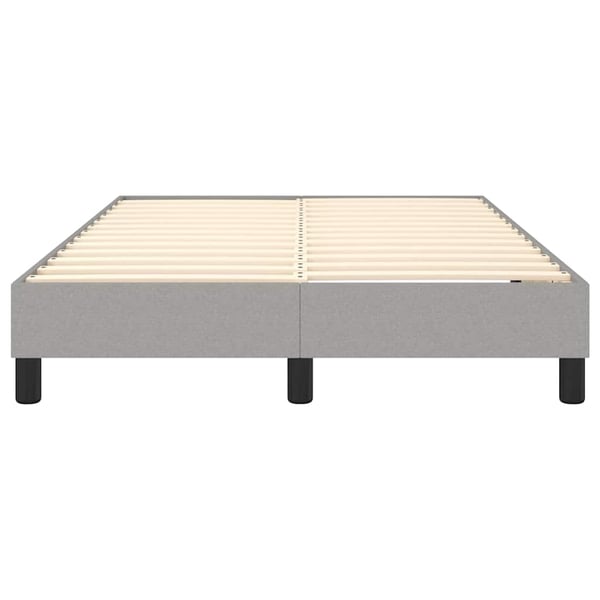 vidaXL Boxspring sengeramme Lysegrå 120x200 cm Stof