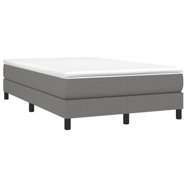 vidaXL Boxspring sengeramme Mørkegrå 120x200 cm Stof