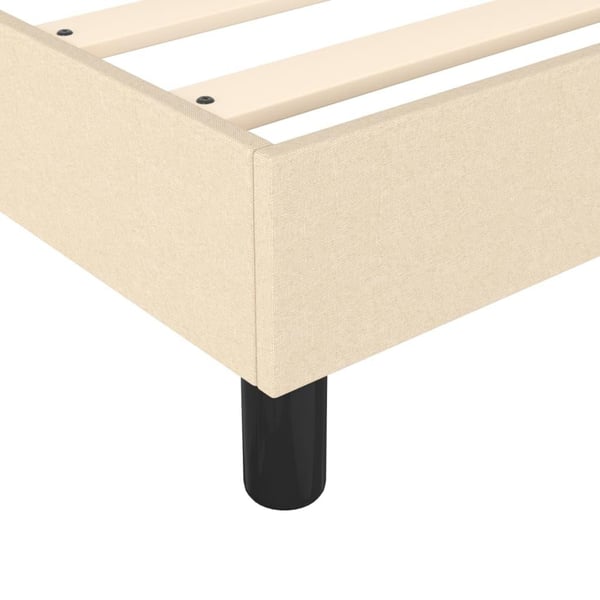 vidaXL Boxspring sengeramme Creme 120x200 cm Stof