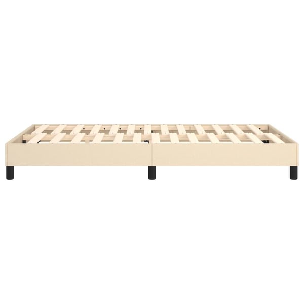 vidaXL Boxspring sengeramme Creme 120x200 cm Stof