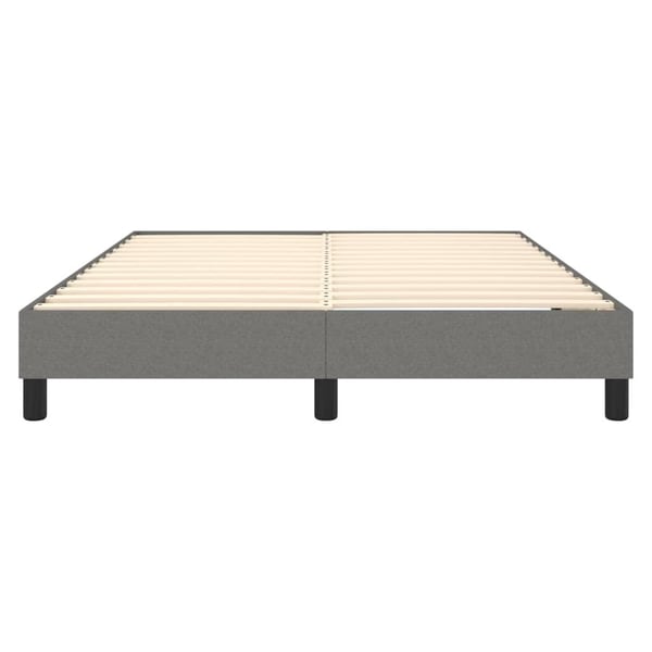 vidaXL Boxspring sengeramme 140x200 cm stof mørkegrå