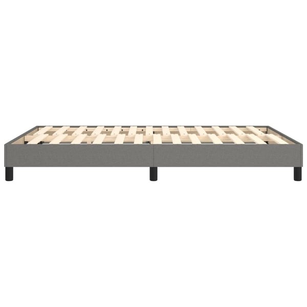 vidaXL Boxspring sengeramme 140x200 cm stof mørkegrå