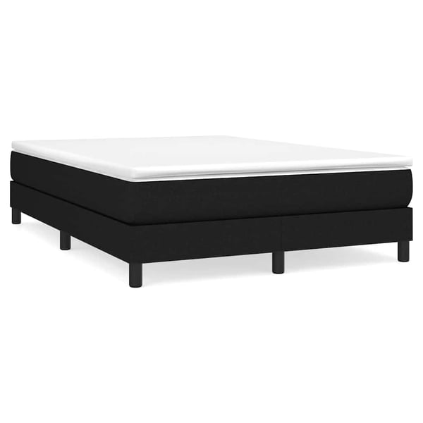 vidaXL Boxspring sengeramme 140x200 cm stof sort