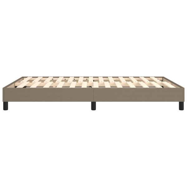 vidaXL Boxspring sengeramme 140x200 cm stof gråbrun