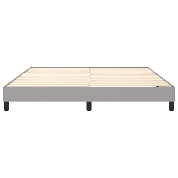 vidaXL Boxspring sengeramme 160x200 cm stof lysegrå