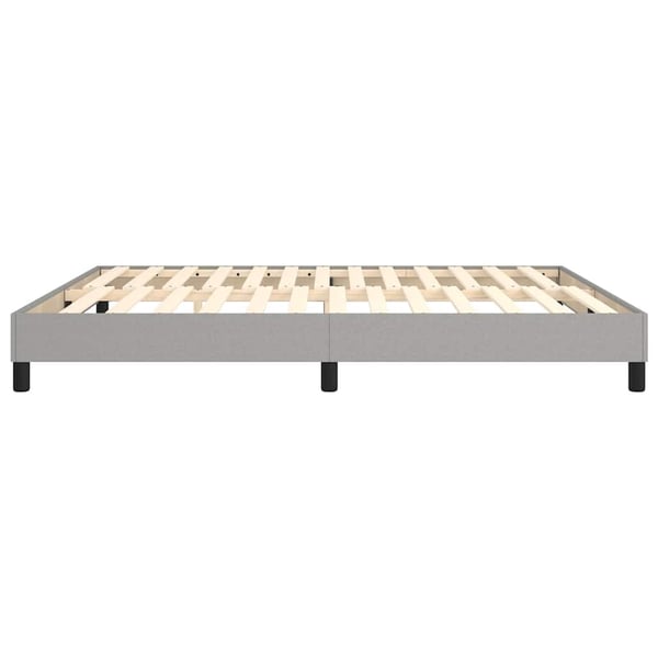 vidaXL Boxspring sengeramme 160x200 cm stof lysegrå