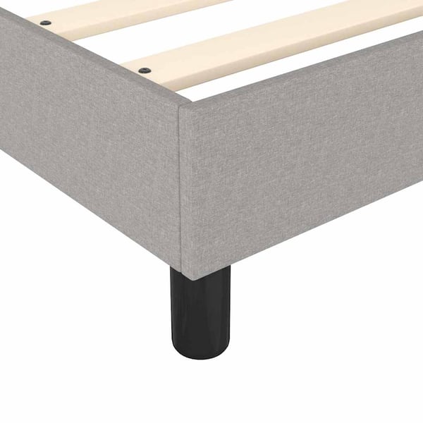 vidaXL Boxspring sengeramme 160x200 cm stof lysegrå