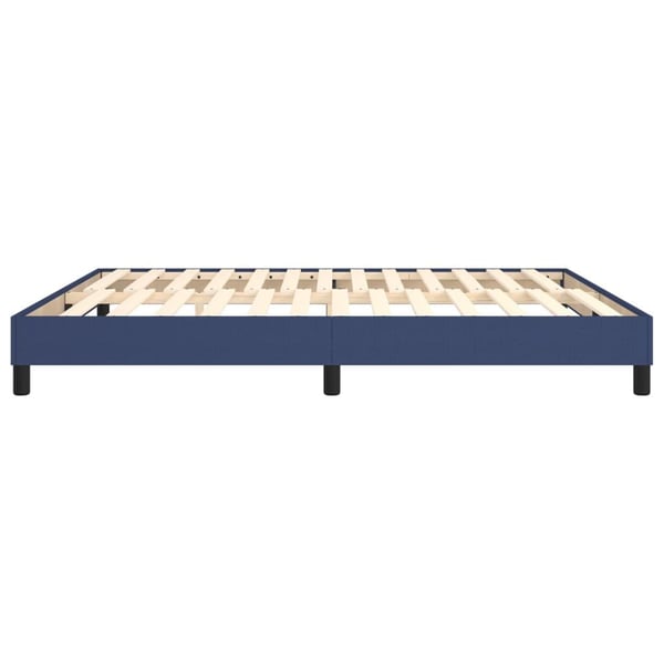 vidaXL Boxspring sengeramme 160x200 cm stof blå