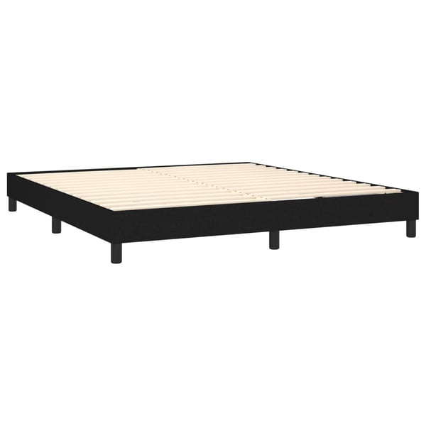 vidaXL Boxspring sengeramme 180x200 cm stof sort