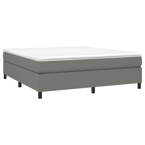 vidaXL Boxspring sengeramme 160x200 cm stof mørkegrå