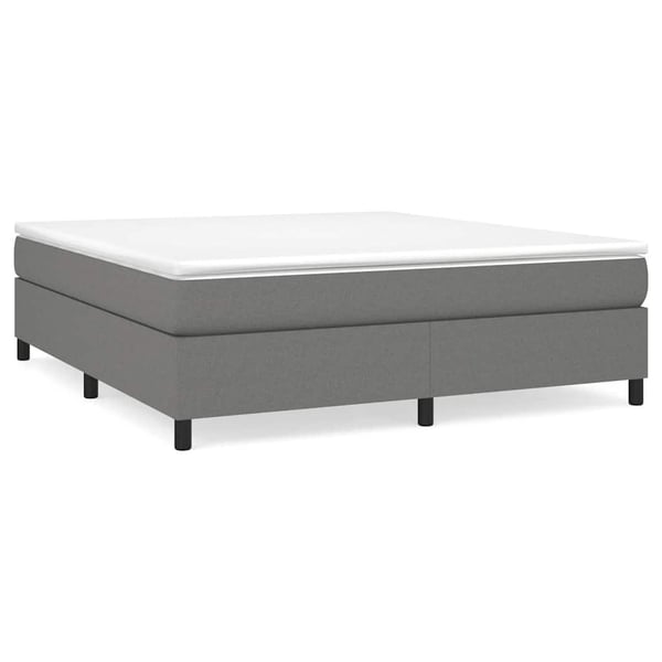 vidaXL Boxspring sengeramme 160x200 cm stof mørkegrå