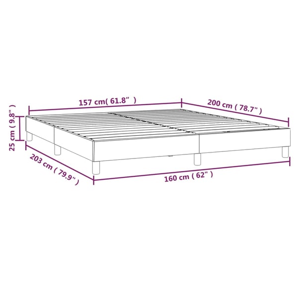vidaXL Boxspring sengeramme 160x200 cm stof mørkebrun