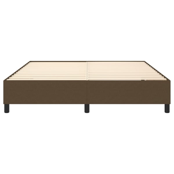 vidaXL Boxspring sengeramme 160x200 cm stof mørkebrun