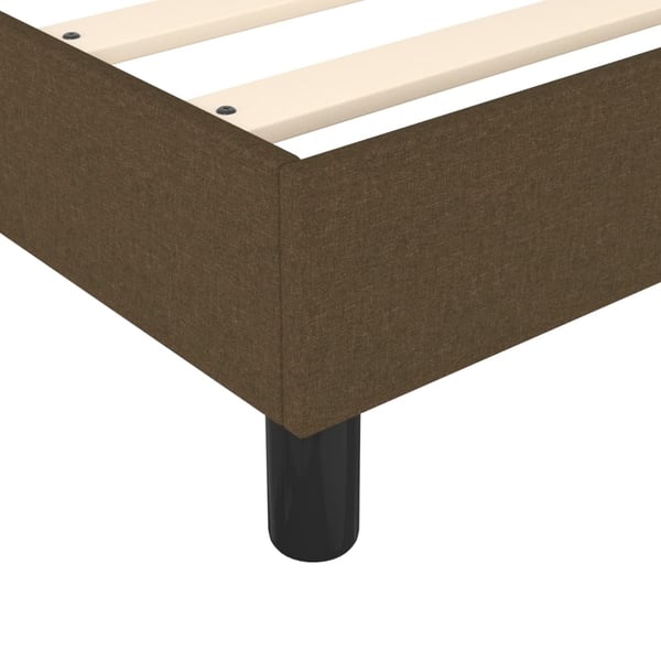vidaXL Boxspring sengeramme 160x200 cm stof mørkebrun