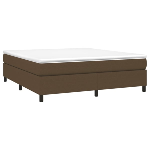 vidaXL Boxspring sengeramme 160x200 cm stof mørkebrun