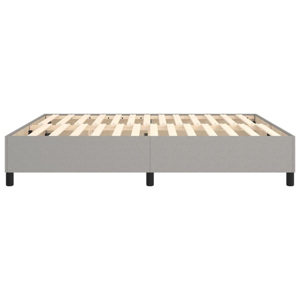 vidaXL Boxspring sengeramme 160x200 cm stof lysegrå
