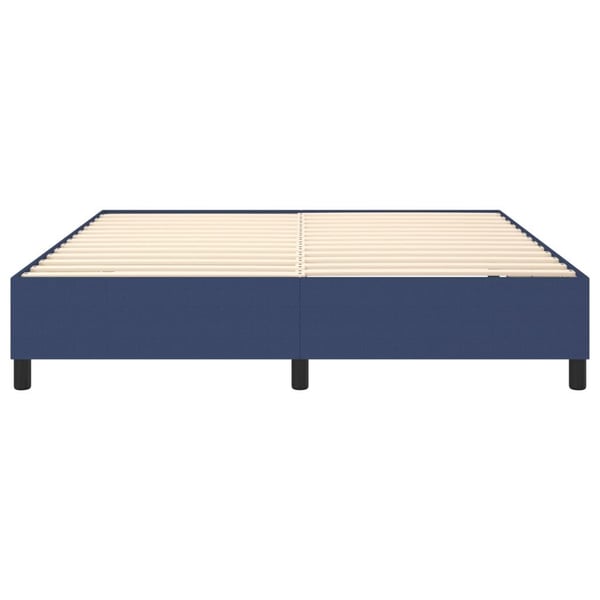 vidaXL Boxspring sengeramme 160x200 cm stof blå