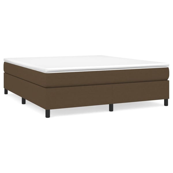 vidaXL Boxspring sengeramme 180x200 cm stof mørkebrun