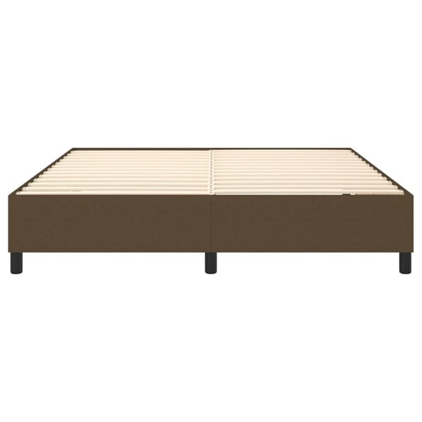 vidaXL Boxspring sengeramme 180x200 cm stof mørkebrun