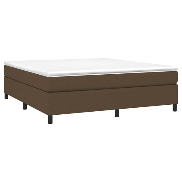 vidaXL Boxspring sengeramme 180x200 cm stof mørkebrun