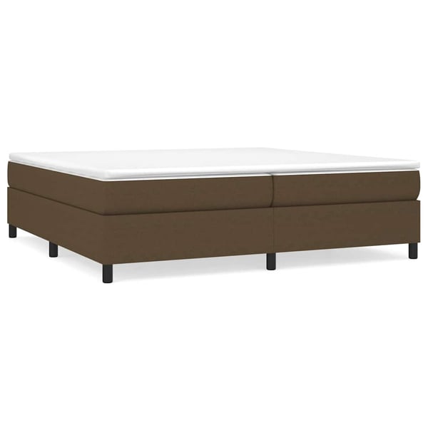 vidaXL Boxspring sengeramme 200x200 cm stof mørkebrun