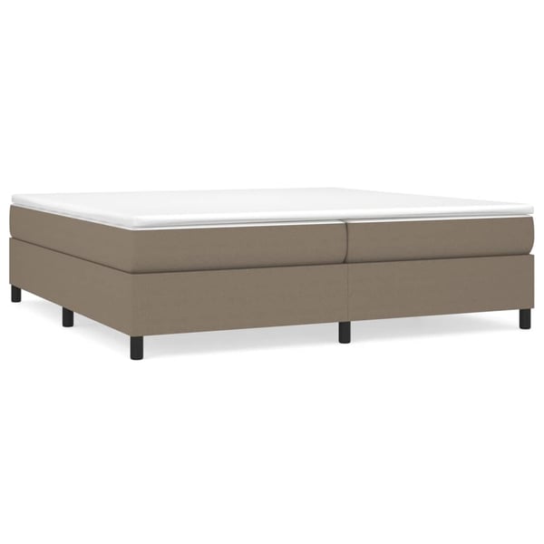vidaXL Boxspring sengeramme 200x200 cm stof gråbrun