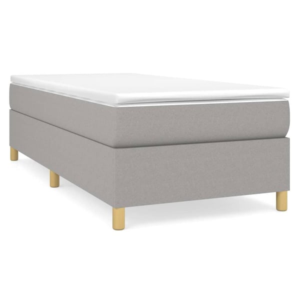 vidaXL Boxspring sengeramme Lysegrå 80x200 cm Stof